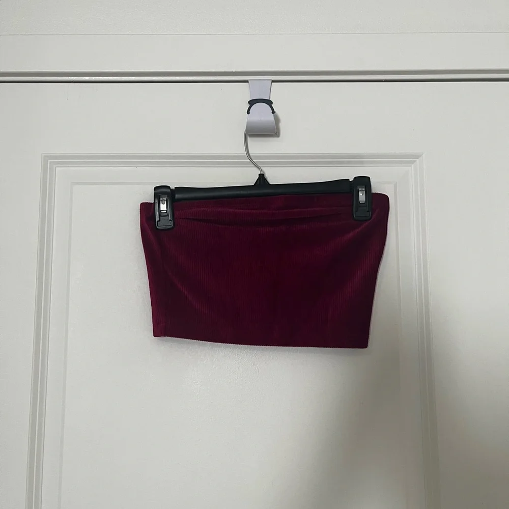 Pink Ribbed Tube Top - Picture 4 of 5